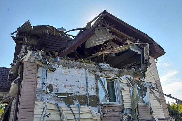 Взорвавшийся в российском регионе дрон частично разрушил частный дом