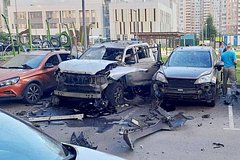 Подрыв авто Toyota Land Cruiser в Москве