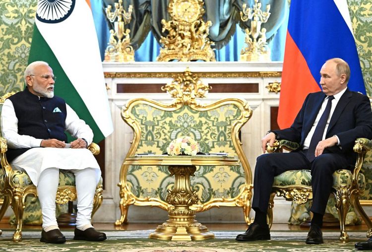 Встреча Моди и Путина в Кремле